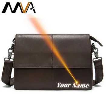 

MVA 100% Men's Bag Genuine Leather Messenger Bag Men Shoulder Bags for Men Zipper ipad Male Crossbody Bags with cardholder82298