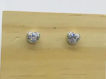 

2020 Hot Selling Stud Earrings Heart Shape Sterling Silver European And American S925 Sterling Silver For Women Anti Allergy