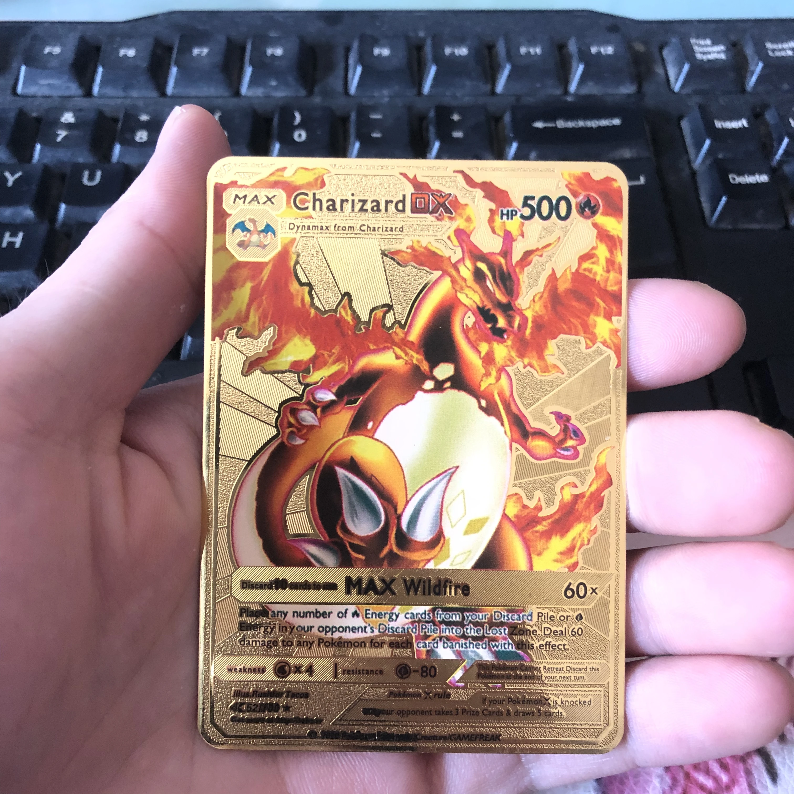 Pokemon Card Charizard Max Custom Metal Dx Card Rainbow Gold Pokemon Card-hp  500 Kids Toy Collection Card - Game Collection Cards - AliExpress