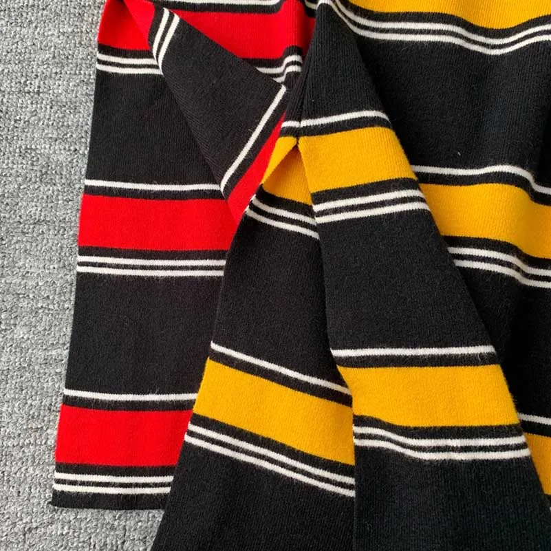 NiceMix новая полосатая Осенняя Женская юбка трикотажная стрейч модная Faldas Mujer Moda Высокая талия панелями женские длинные юбки