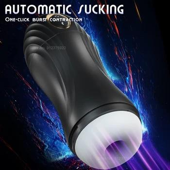 Male Masturbator Toys Automatic Sucking Masturbation Cup For Men Deep Throat Oral Vagina Suction Blowjob Vibrating Sex Machine 4