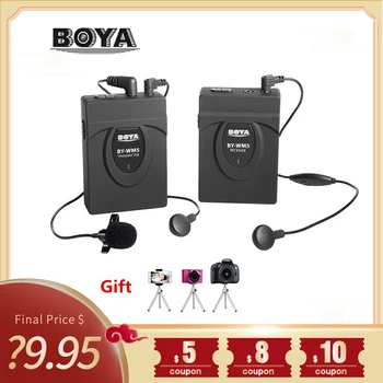 

BOYA BY WM4 Mark II UHF Wireless Microphone System Omni-directional Lavalier Microphone BY WM4 Mark 2 for EFP DV DSLR ENG