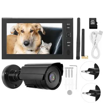 

7 Inch LCD Wireless WIFI 4CH Security Monitor System Display+Camera 1pc IR Cameras+TF Card Wireless Security Camera System