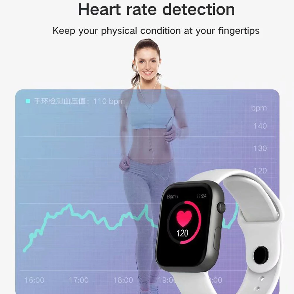 696 SX16 Smart Watch Men For Apple Watch Heart Rate Blood Pressure Blood oxygen Fitness Pedometer IP67 Waterproof Smart Bracelet