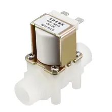 Uxcell G1/" Соленоидный клапан для воды DC 12 В NC нормально закрытый наружный впускной клапан с фильтром