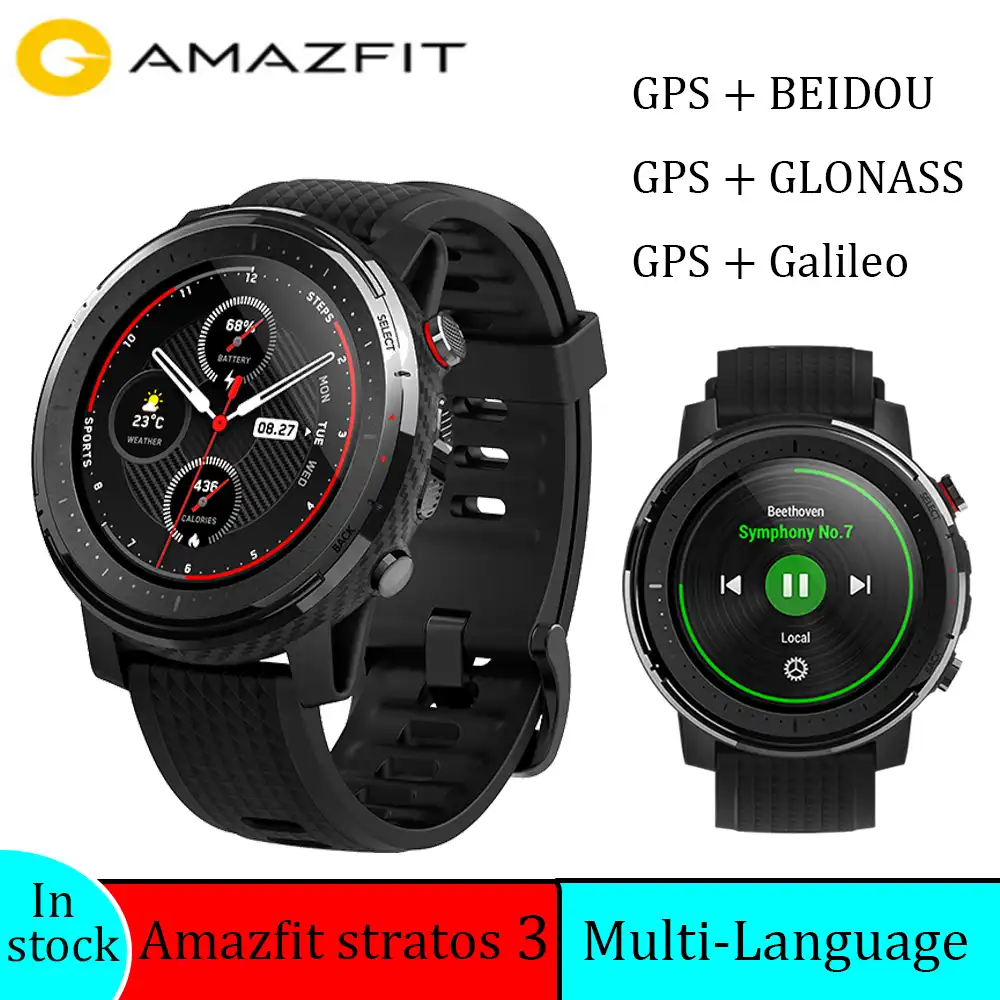 New Amazfit Stratos 3 Smart Watch Gps 5atm Bluetooth Music Dual Mode Long Battery Smart Watch For Xiaomi Smart Watches Aliexpress