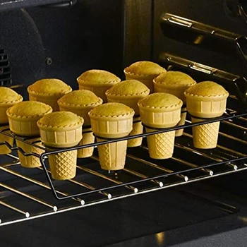 

SZS Hot Ice Cream Cone Cupcake Baking Rack Self-Service DIY Ice Cream Display Storage Shelf