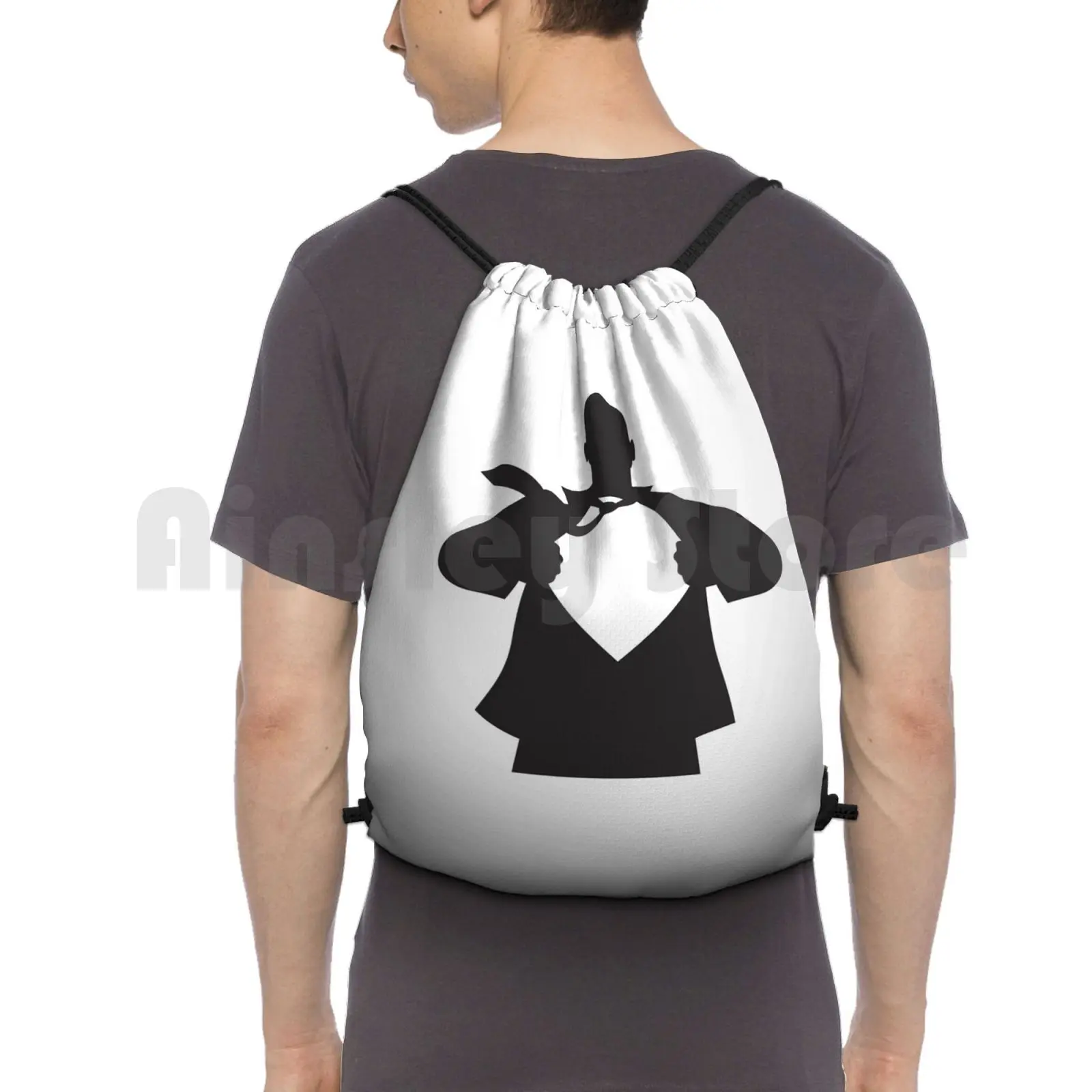 A Strong Man Zaino Borse Con Coulisse Borsa Da Palestra Silhouette Impermeabile Icona Personaggio Super Hero Comic Father Hero Man Manager