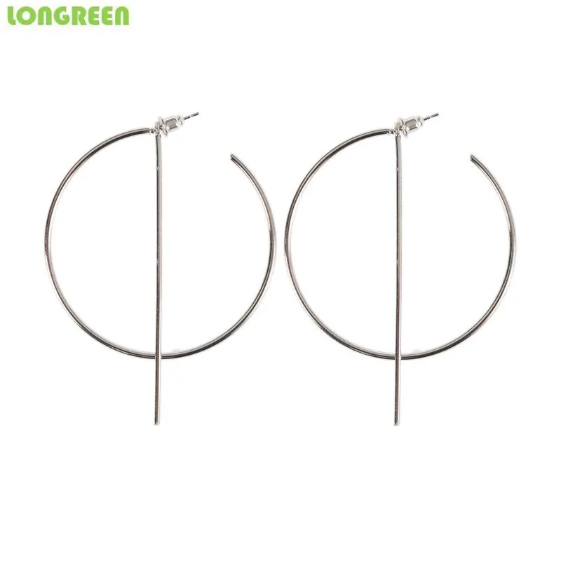 Metal Simple Stylish Geometric Round Unique Earrings For Women Girl Gifts Stainless Steel Earrings Set De Aretes Orecchini Donna - Окраска металла: Style 17 silver