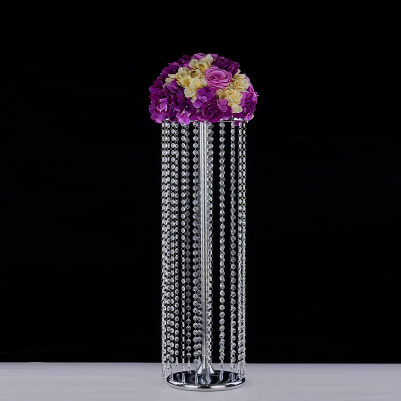 JAROWN Wedding Ferris Wheel Crystal Beads Acrylic Beads T Stage Road Lead Weddings Main Table Center Piece Flower Stand Home Decorative (18)