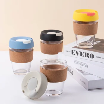 

340ml Portable Anti-scalding Borosilicate Glass Coffee Cup Transparent Hand Drip Coffee Cups for Home Office Travel Coffeeware