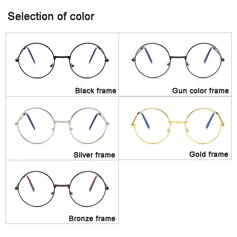 Women Retro Round Frame Blue Light Blocking Glasses Ultralight Students Optical Eyeglass Anti-blue Radiation Computer Eyewear blue light lenses