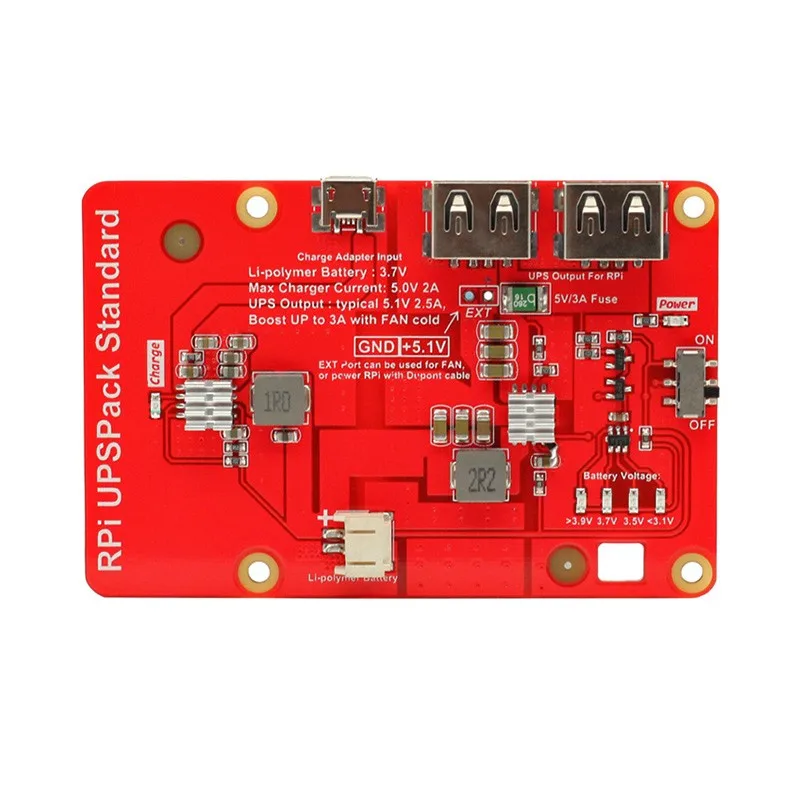 High Quality Charger Shield Battery Expansion Board Raspberry Pi UPS Lithium Battery Board for Raspberry Pi 2