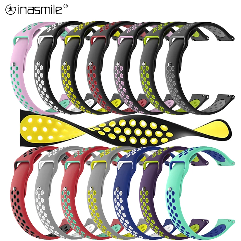 Стильный ремешок для Huami Amazfit Bip band stratos pace для Garmin Forerunner 645 Vivoactive 3 браслет для Amazfit gts gtr 47 мм
