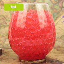 

100pcs/lot Red Plant Crystal Soil Mud Grow Water Beads Hydrogel Magic Gel Jelly Balls Orbiz Growing In Water Vase Home Decor