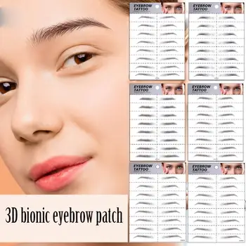 

8/10/11 Pair Magic 6d False Eyebrows Waterproof Lasting Water-based Tattoo Eyebrow Sticker Sticker Eye Hair-like Brow Makeu K1A8