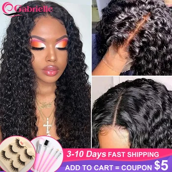 

Gabrielle Curly Lace Front Human Hair Wigs 150% Density 30 Inch Kinky Curly Wigs pre plucked Brazilian Remy Lace Closure Wig