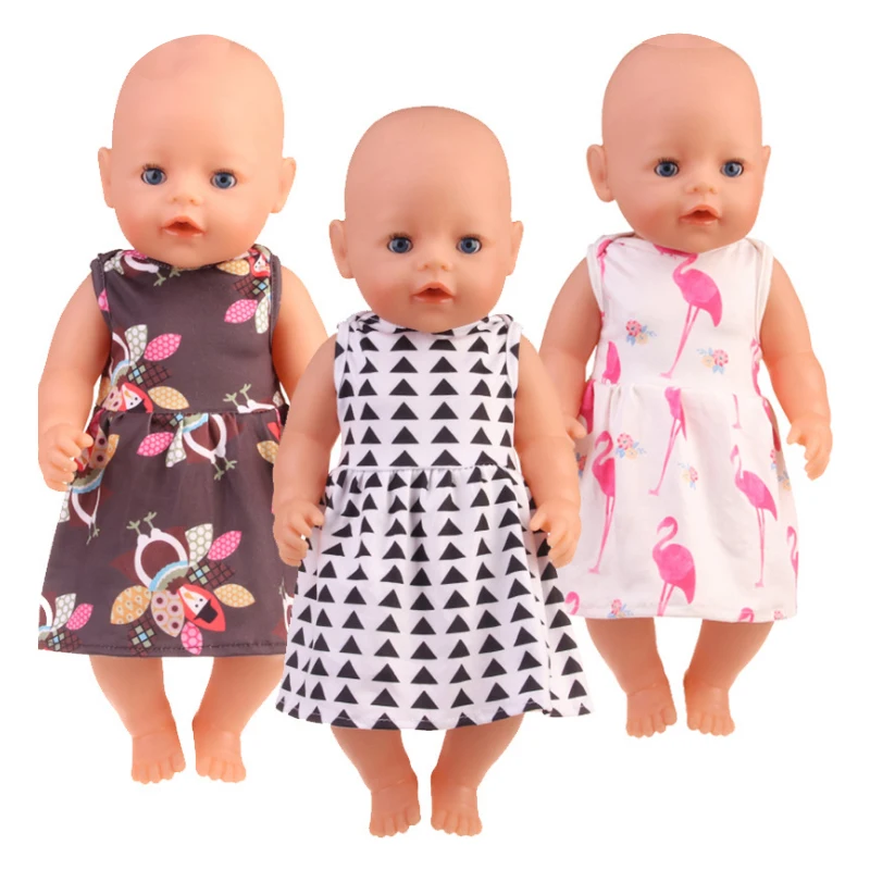 Born Baby Doll Clothes Hat Dress Sock Underwear 43 cm For 18 Inch 1/3 BJD Dolls Girl