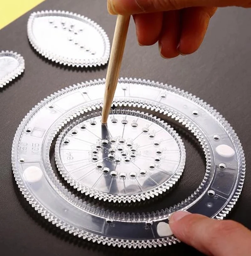 Creative Art DIY Magic Wanhua Ruler Set — 3D Geometric Pattern