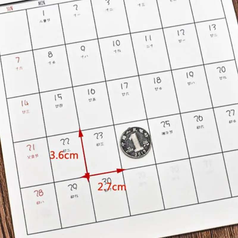 Двойные катушки подвесной календарь креативный простой/Checker Agenda 365 дней ежедневник заметки настенный стол блокнот