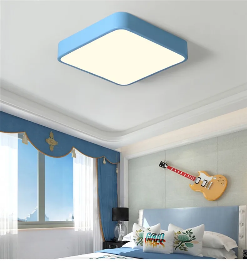 Modern Nordic LED Ceiling Lights Living Room Bedroom round corridor Kitchen lamp Ultra-thin  kids room Macarons Remote Control