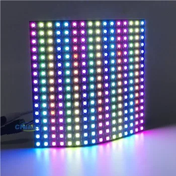 

DC5V 8*8,16*16,8*32 Pixels WS2812 Digital Flexible LED Programmed Panel Screen Individually Addressable Full Color Display Board