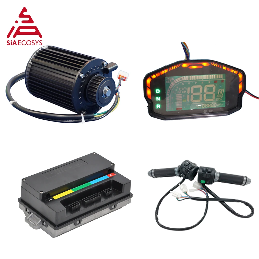 US $280.00 SIA QS90 1000W 72V 55KPH 428 Sprocket Mid Drive Motor kits with EM50SP controller for electric child kids dirt bike