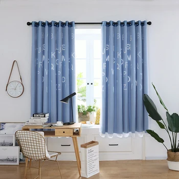 

Drape Panel For Living Room Bedroom Interior Home Decoration Solid Color High Shading Luxury Blackout Windows Curtain