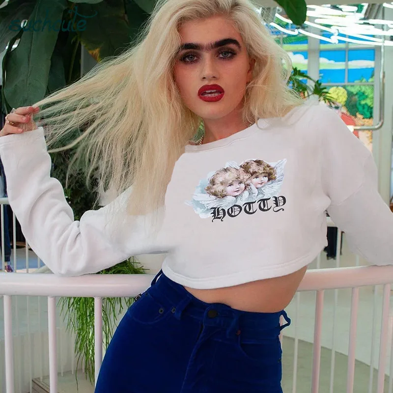 SUCHCUTE женские футболки с принтом животных Modis Longslive Tee Harajuku уличная одежда повседневные топы в Корейском стиле для женщин фестиваль