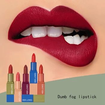 

HOT 5 Colors Matte Lipstick Set Waterproof Smudge-proof Non-stick Cup Easy To Color Velvet Lipstick Kit Lip Makeup MKXJ