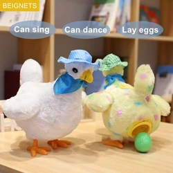 Juguete electrónico de peluche para niños, juguete antiestrés para bailar, cantar, huevo, gallina, divertido regalo de Navidad, nuevo