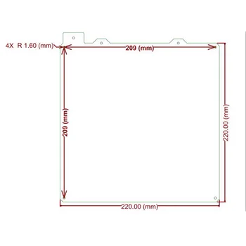 

24V Magnetic Heated Bed and Powder Coated PEI Spring Steel Sheet 3D Printer Parts for Prusa Anet KQS8