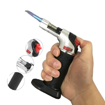 

Metal Flame Gas Torch Lighter Blow Torch Cooking AutoIgnition Butane Gas Welding-Burner Heating Welding Gas Burner Flame Lighter