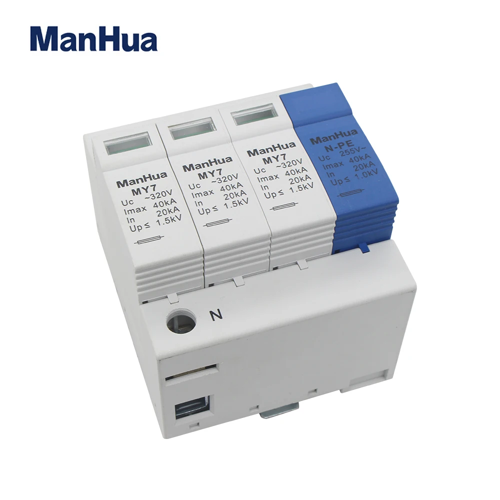Защита от молнии AC SPD 20KA-40KA съемные аксессуары 4P~ 320V 5 лет гарантии дом сетевой фильтр