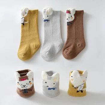 

3 Pair Baby Sock Long Girl Kid Newborn For Kids Girls Baby Infants Kids Toddlers Girls Boys Infant Knee High Cotton Cute Socks