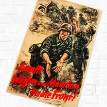 WWII viejo alemán historia batalla soldado Vintage cartel Retro de Kraft decorativo DIY pegatinas de pared hogar Bar arte decoración de carteles