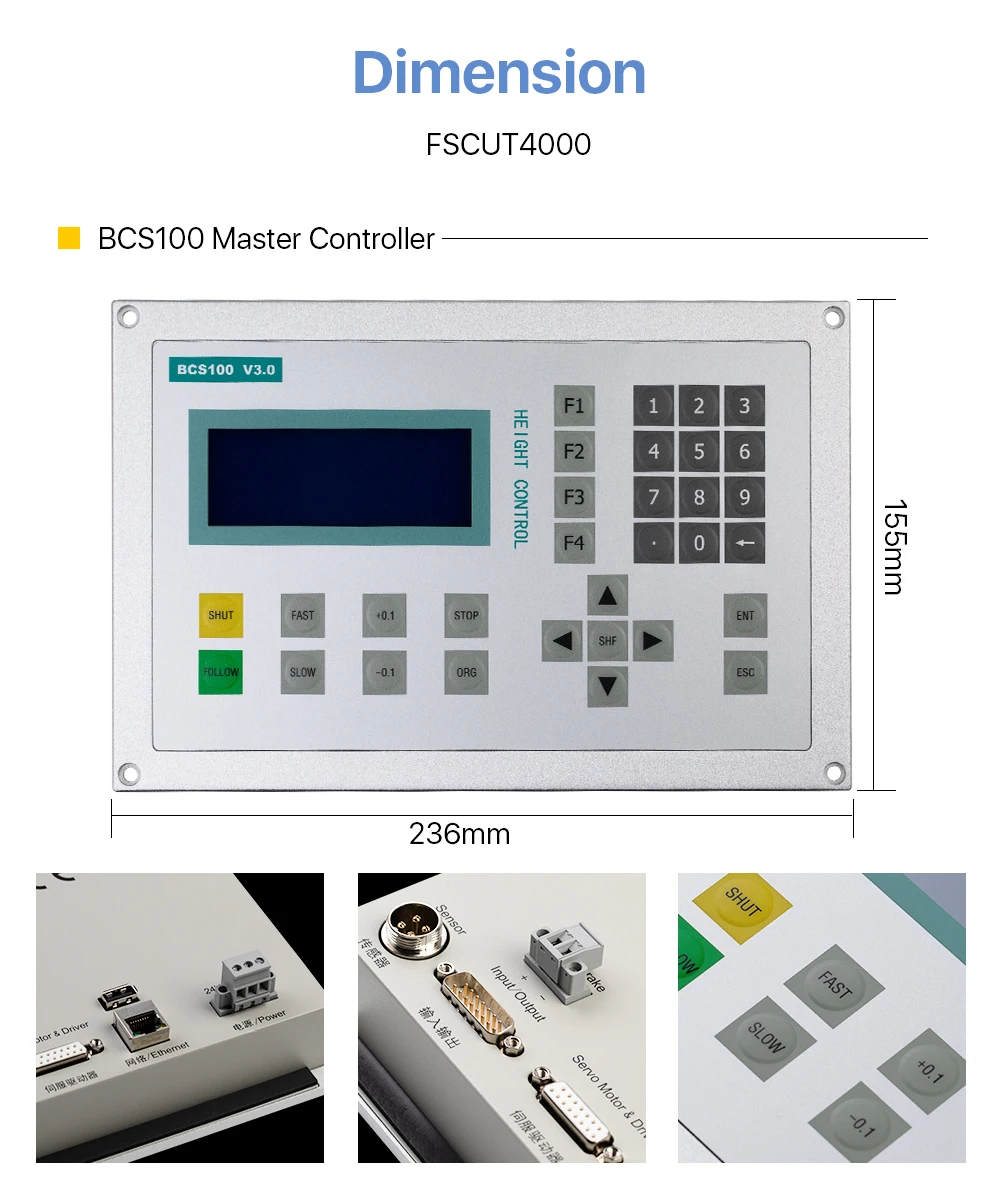 Cloudray Friendess FSCUT лазерная резка машины управление системы FSCUT4000 для резки металла