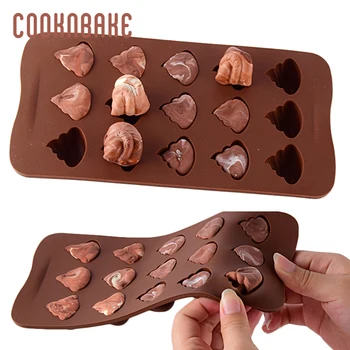 

COOKNBAKE Silicone mold for chocolate poop shape candy gummy form biscuit cake decoration tool Funny expression DIY cakes