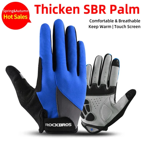 Windproof Cycling Gloves Touch Screen Riding MTB Bike Bicycle Gloves Thermal Warm Motorcycle Winter Autumn Bike Gloves