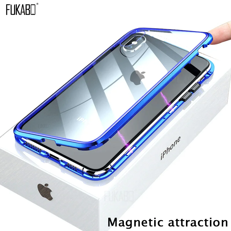 Магнитный чехол для iPhone 11 X Xr Xs Max 6 6s 7 8 Plus противоударный Pro задняя крышка из
