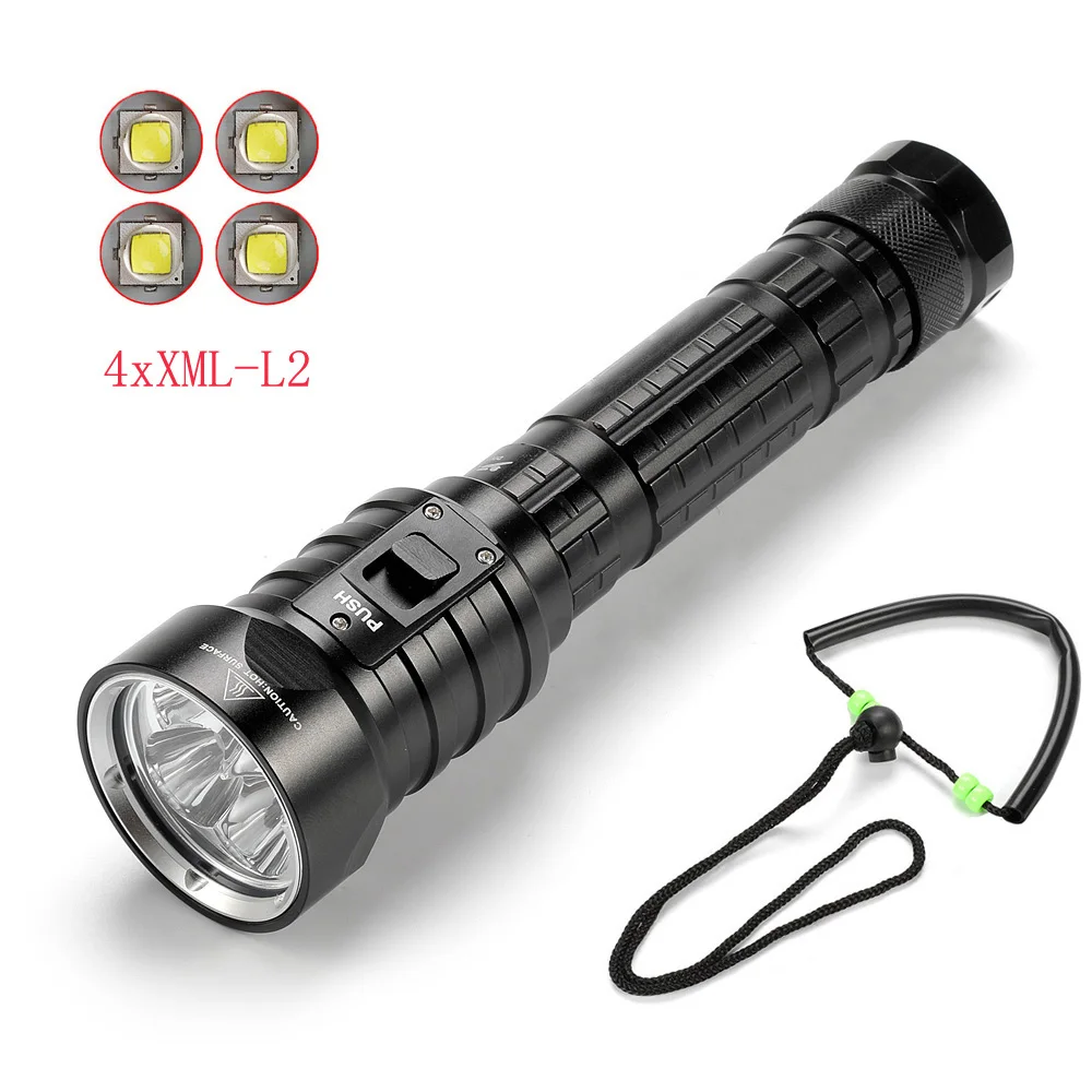 Ekaiou DX4S (модернизировано от DX4) 4xXM L L2 светодиодный вспышка для подводного