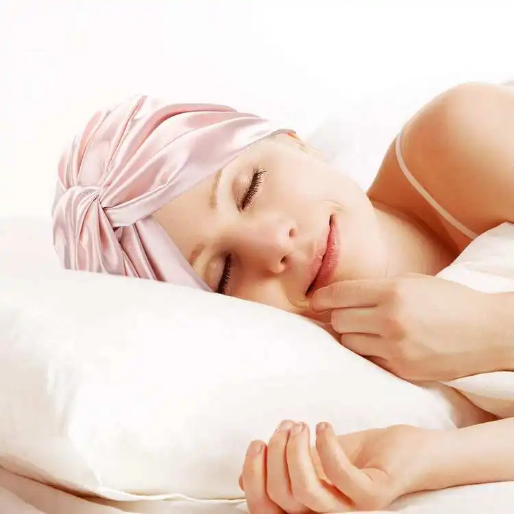 2pcs 100 Double Silk Sleeping Cap Night Silk Sleep Cover For Women