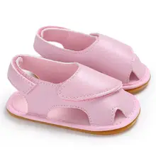 Новинка; летние детские сандалии для младенцев; удобная повседневная обувь из искусственной кожи с мягкой резиновой подошвой; обувь для малышей