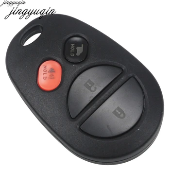 

jingyuqin For Toyota Highlander Sequoia Sienna Remote Fob 4 Button Car Key