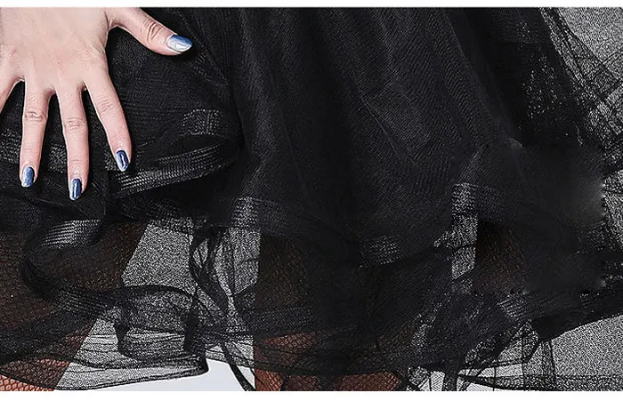 Latin Dance Costumes Competition Suits Sequin Square Dance Skirt Modern Dance Performance Clothing Mesh Dance Dress
