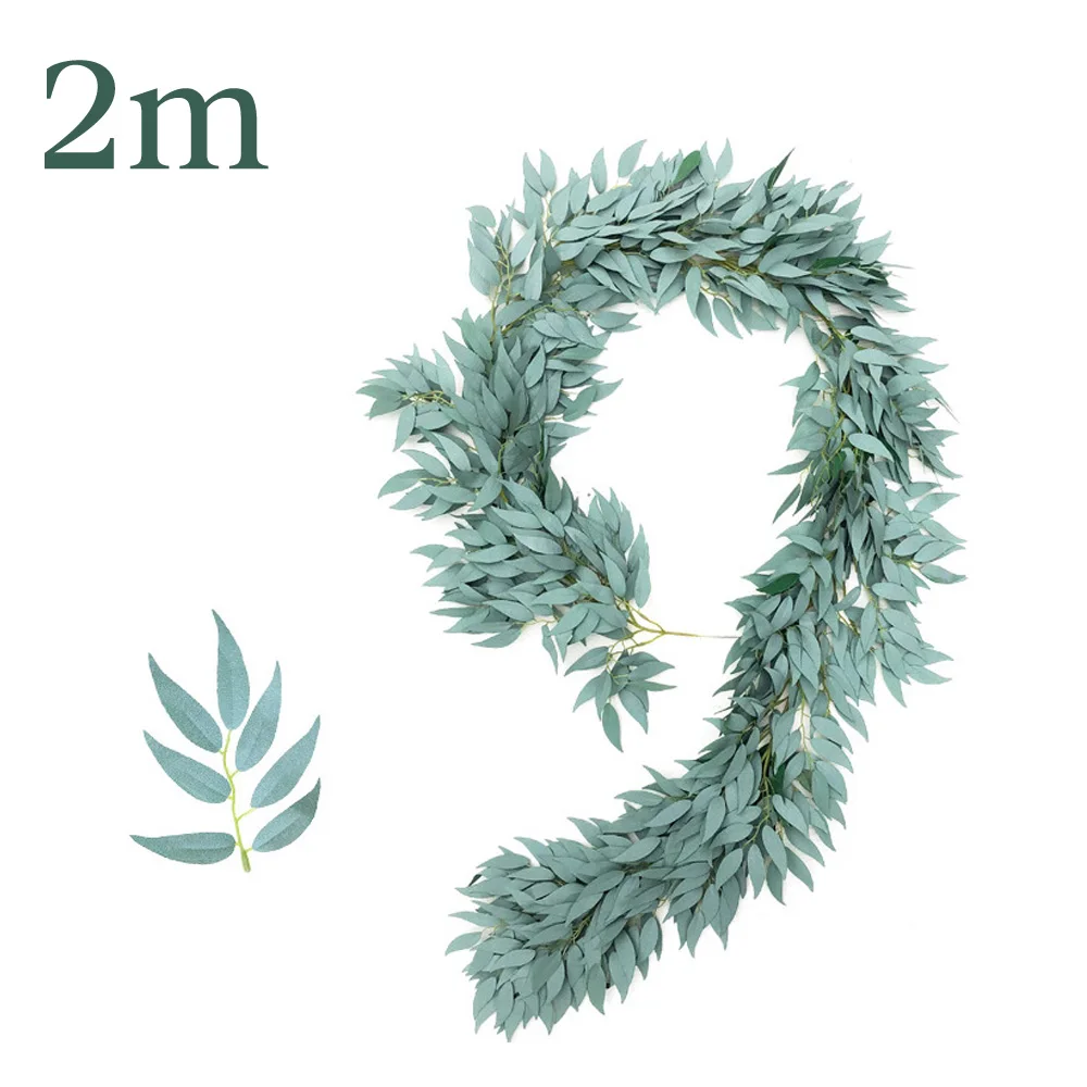 1Pcs Artificial Vines Fake Greenery Garland Willow Leaves Hanging Home Decor
