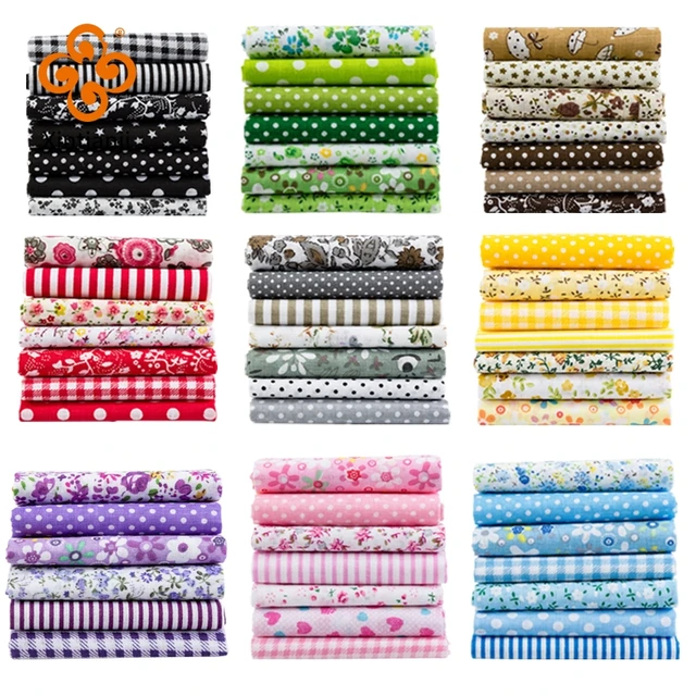 24*25Cm Or 10*10Cm Cotton Fabric Printed Cloth Sewing Quilting Fabrics For Patchwork Needlework DIY Handmade Accessories T7866 1