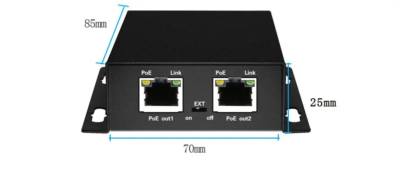 PoE сетевой коммутатор Ethernet PoE удлинитель 250 м с 1 портом 10/100 м Rj45 или вход 2 порта 10/100M Rj45 выход - Цвет: WS102EXTENDER