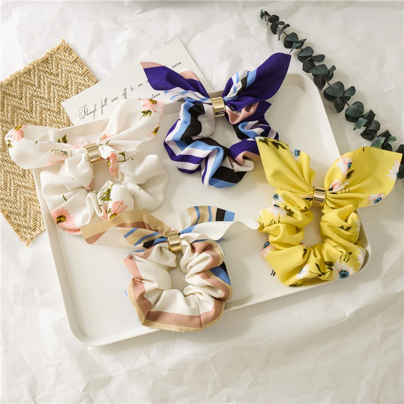 Fashion Scrunchier for Woman Elastic Hairband Knot Scrunchy Girls Hair Accessories Christmas Headbans Pleated Headband Scrunchie