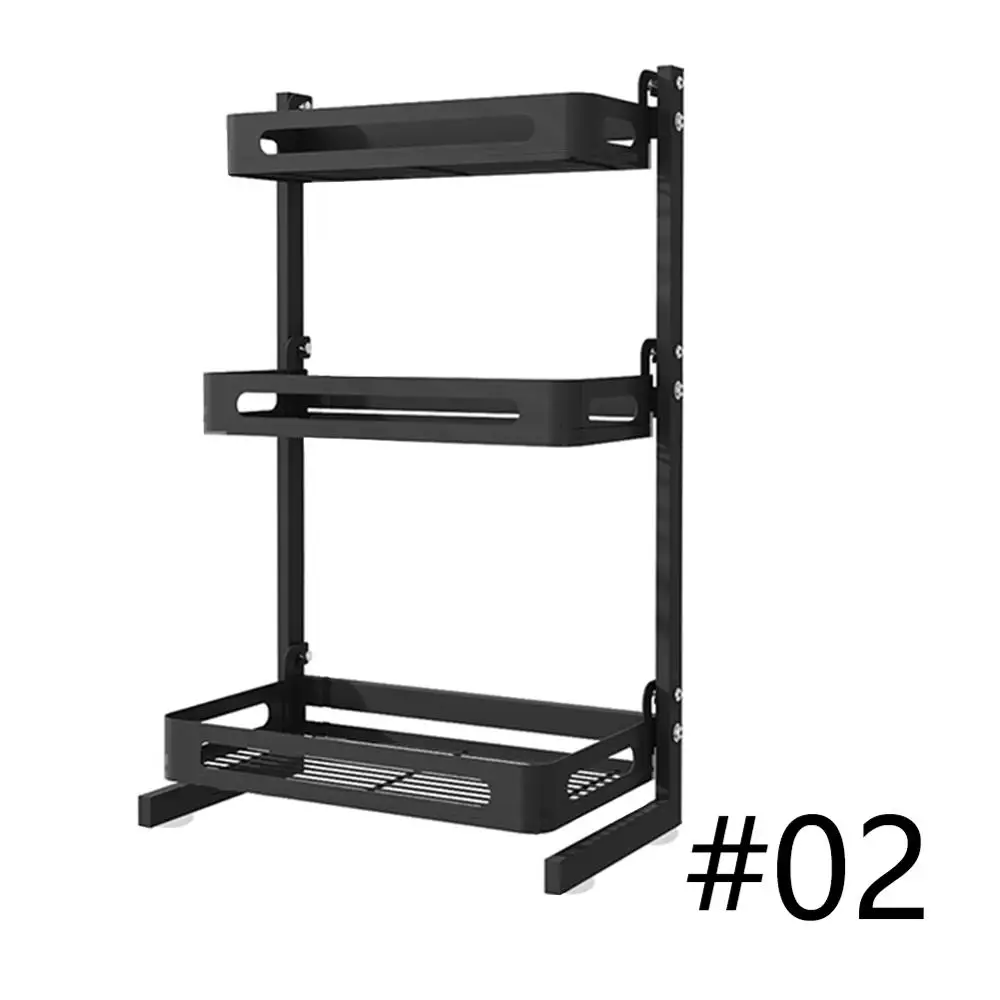 3 Tier Free Standing Кухонный счетчик-Организатор для хранения, настенный стеллаж для специй, приправа, 2 уровня или 3 уровня, органайзер для специй, стойка для специй, настенное крепление для шкафа - Цвет: 3 Tier Free Standing